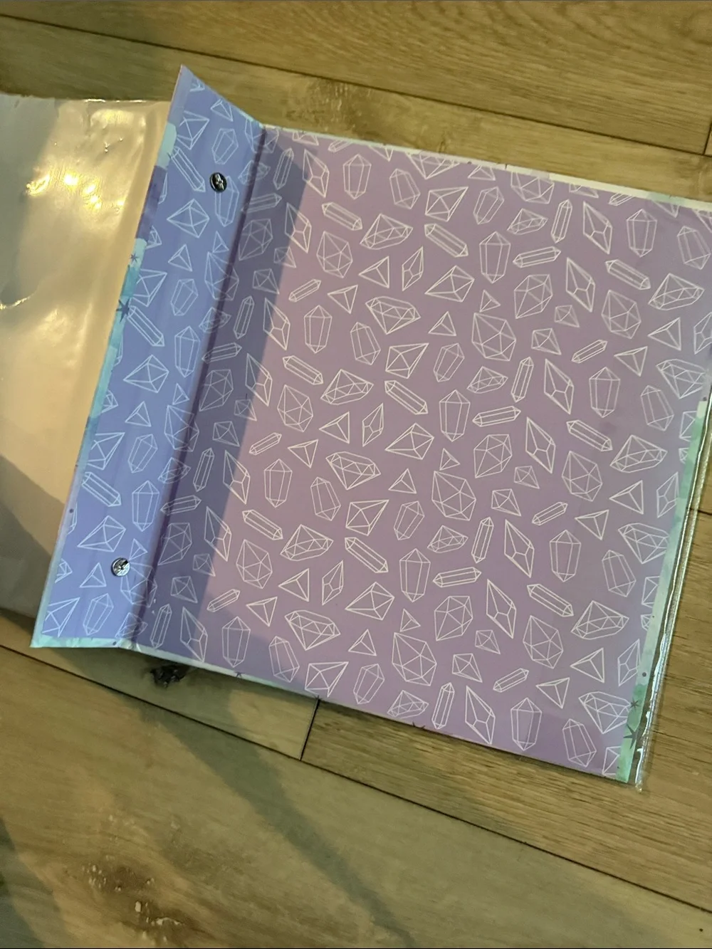Recollections Gold Unicorn Scrapbook Album - Pastel Watercolor Stars